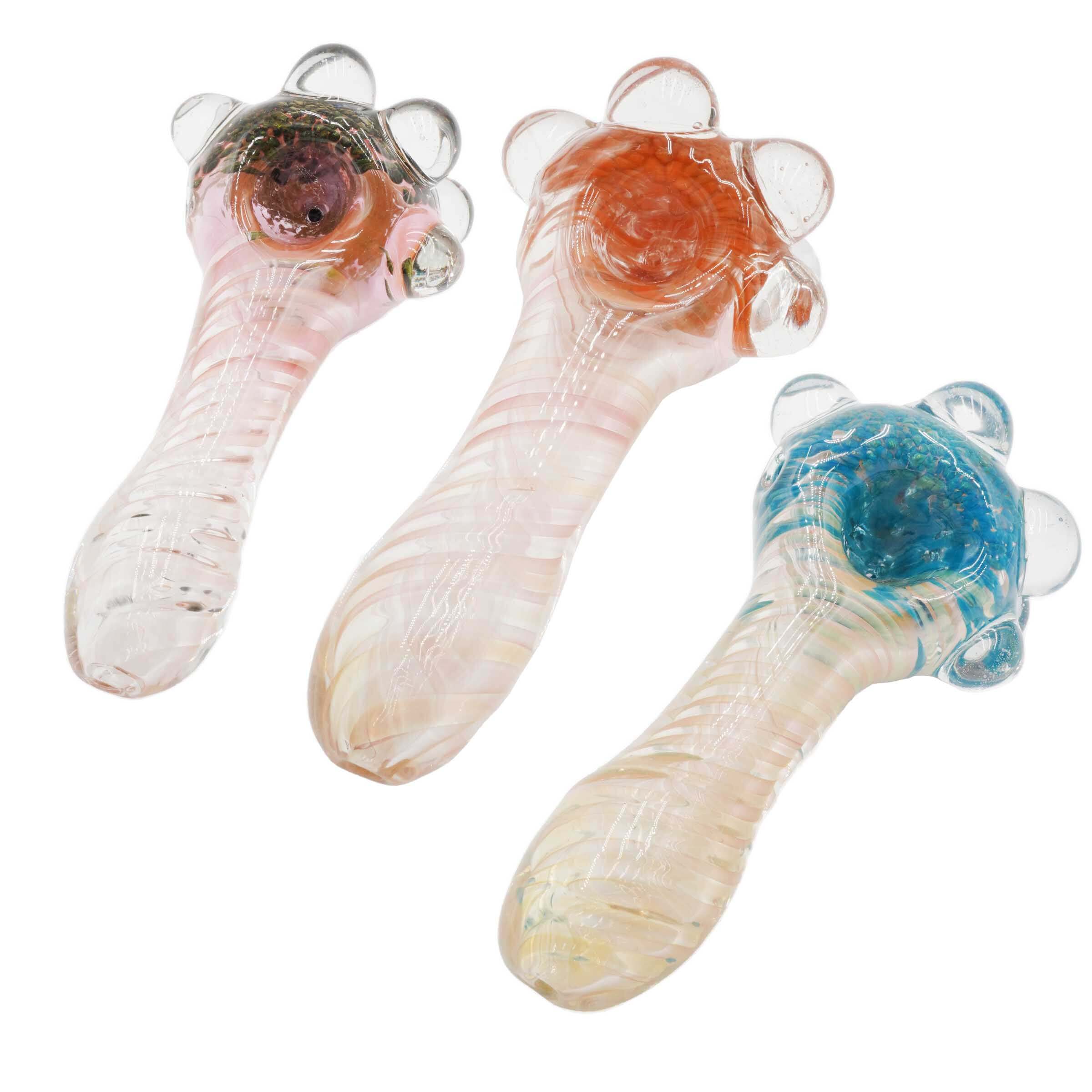 Top Dotted Swirl Design Heavy Handpipe (RSS-9) | 5 inch | Assorted Colors product image